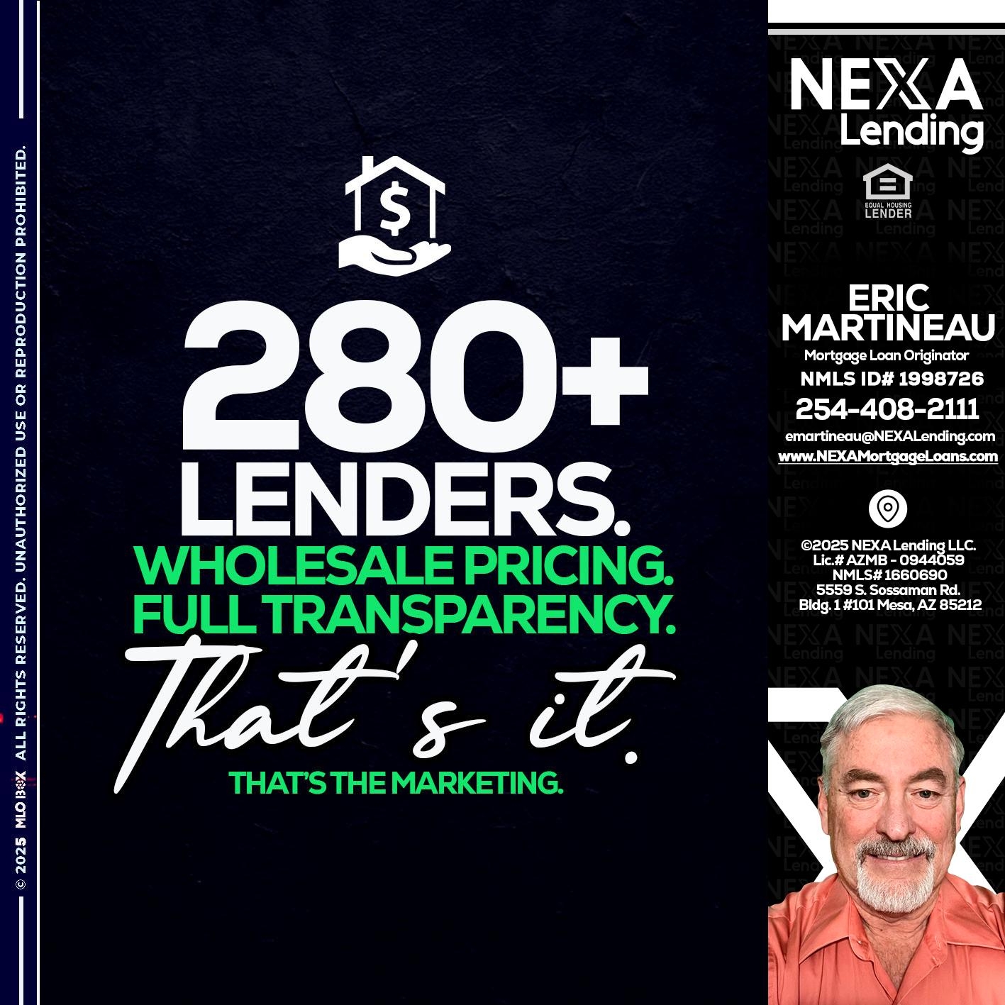280+ LENDERS - Eric Martineau -Mortgage Loan Originator