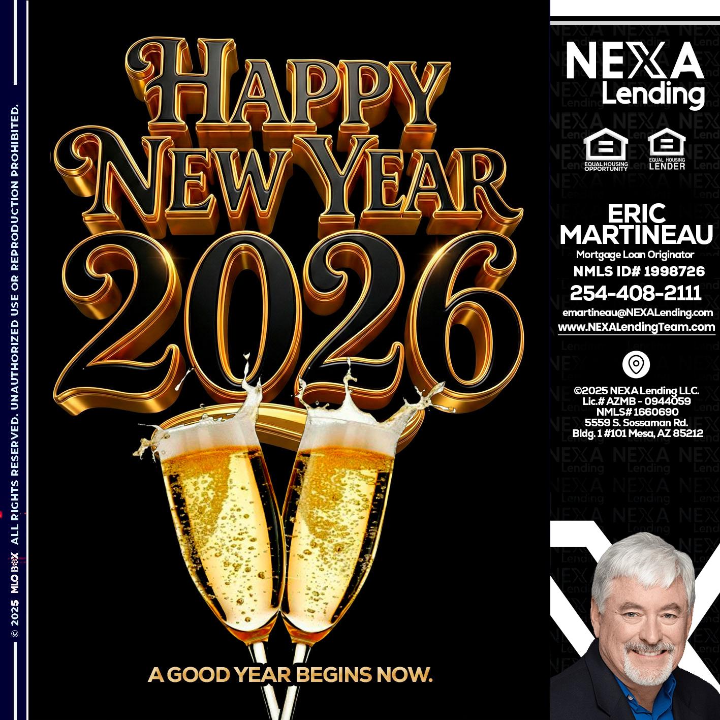 happy new year 2026 - Eric Martineau -Mortgage Loan Originator