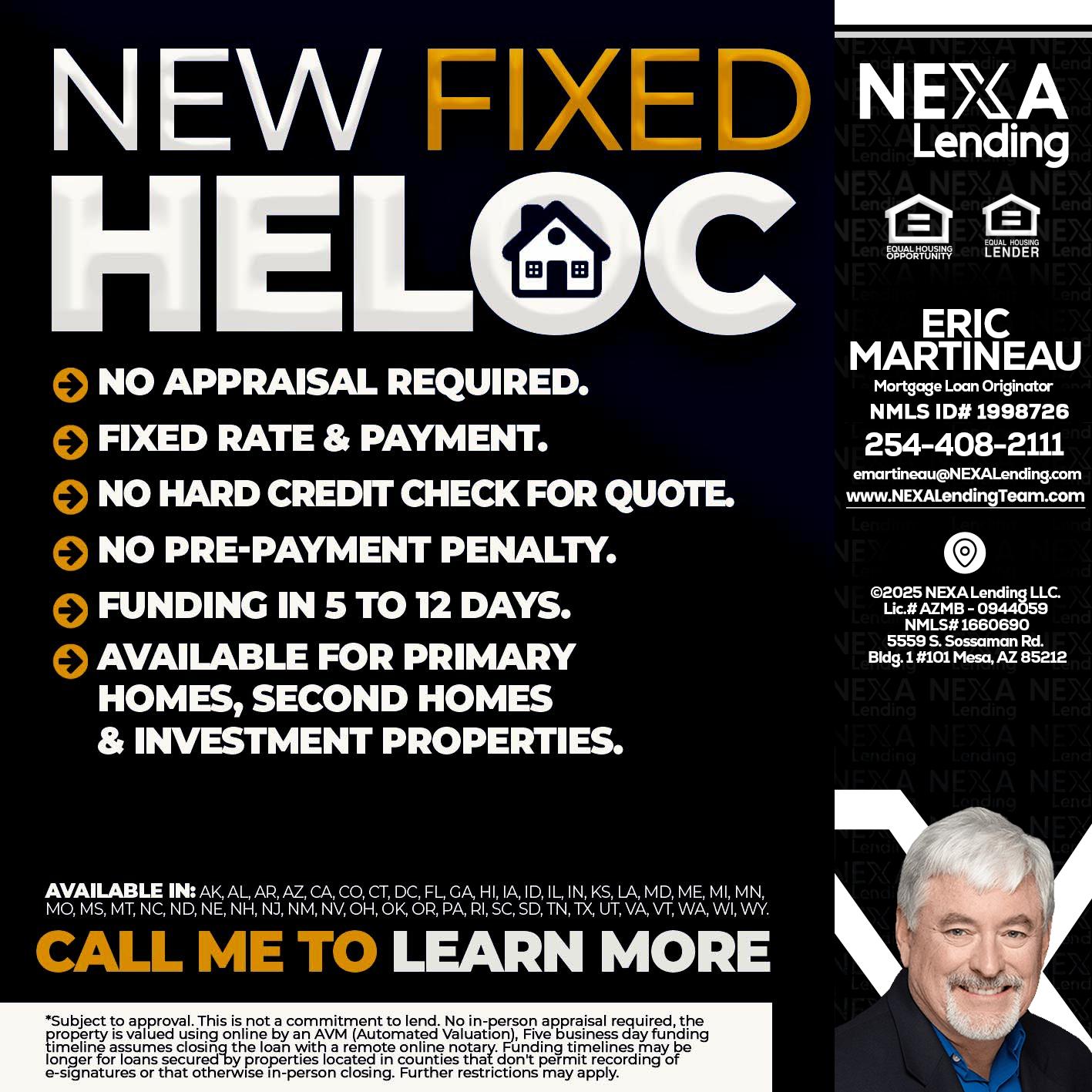 HELOC - Eric Martineau -Mortgage Loan Originator