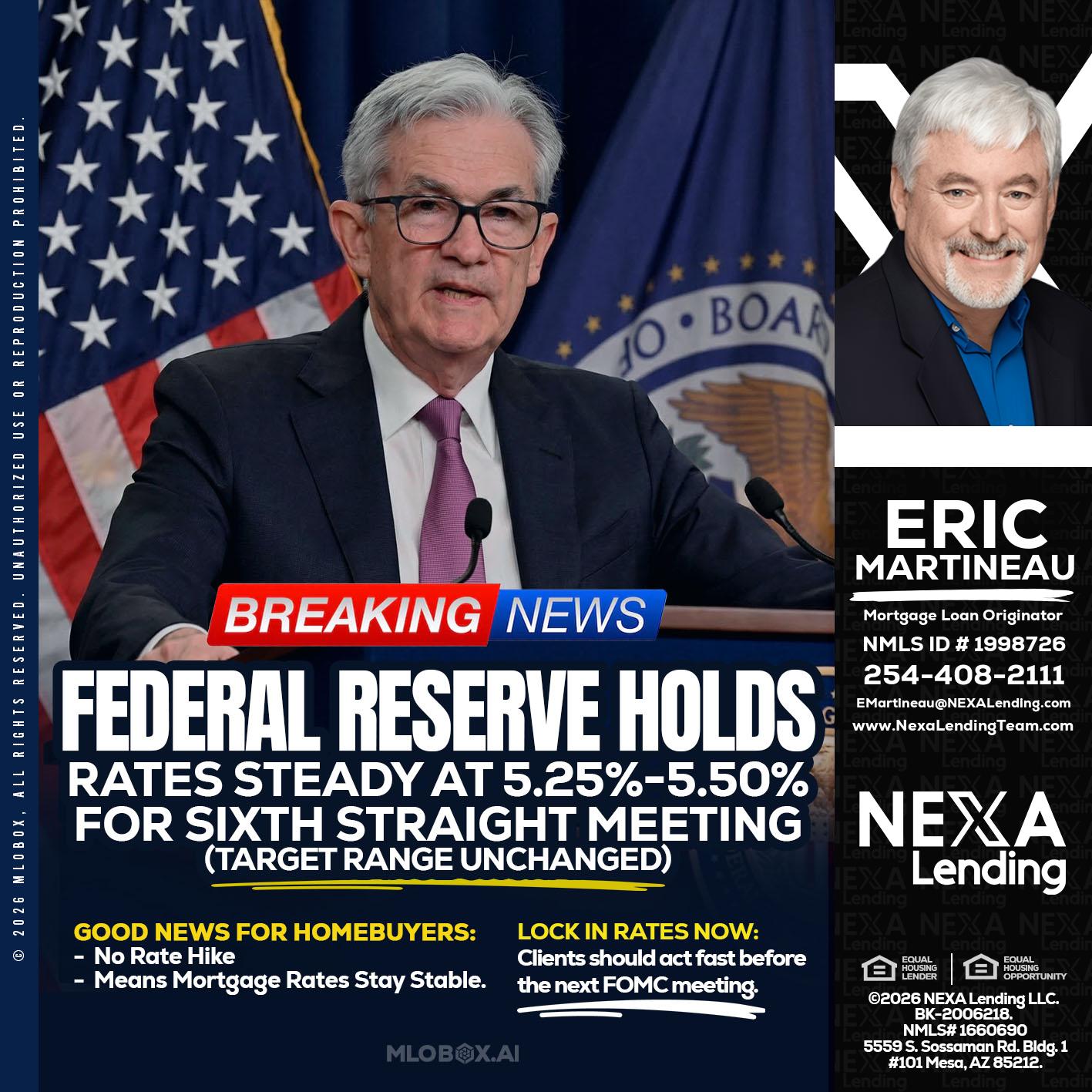 federal reserve - Eric Martineau -Mortgage Loan Originator