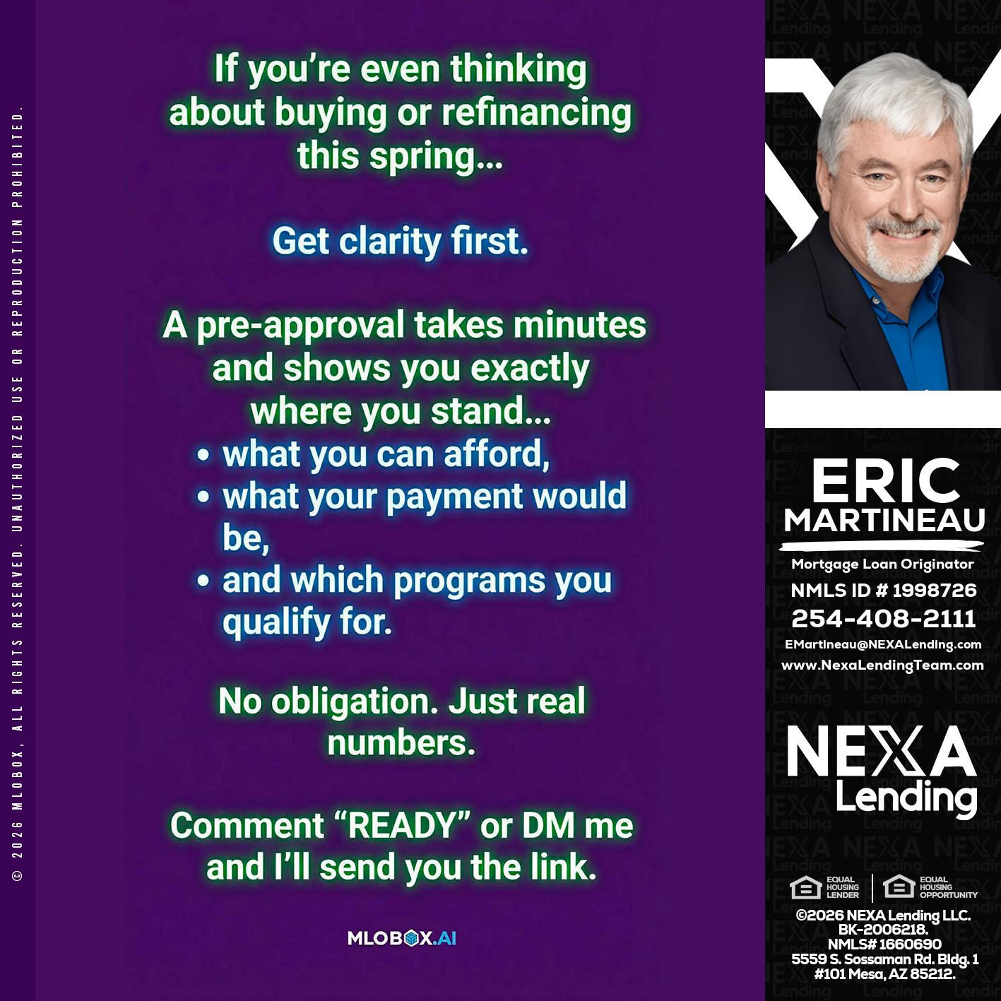 IF YOU THINKING - Eric Martineau -Mortgage Loan Originator