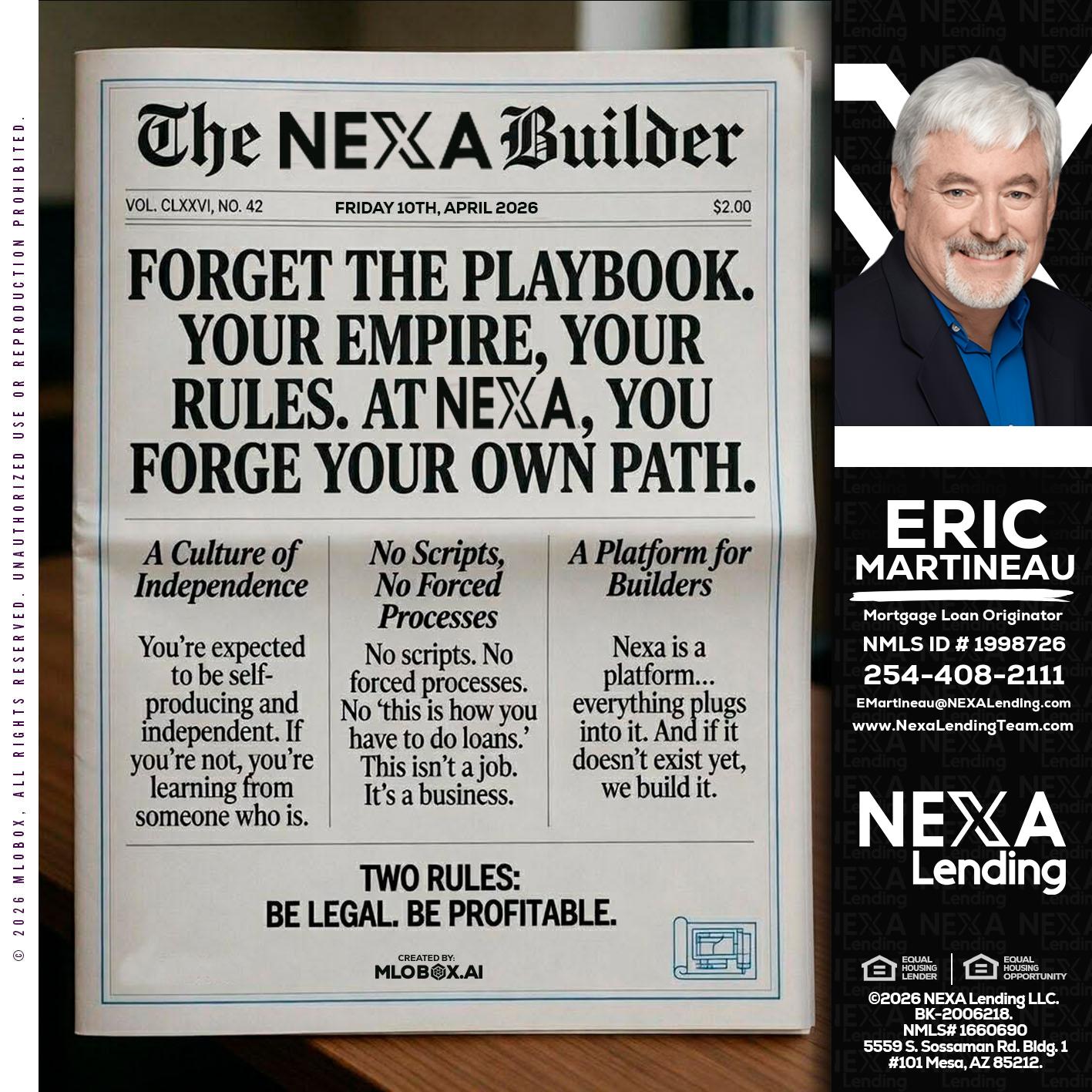 THE NEXA BUILDER - Eric Martineau -Mortgage Loan Originator