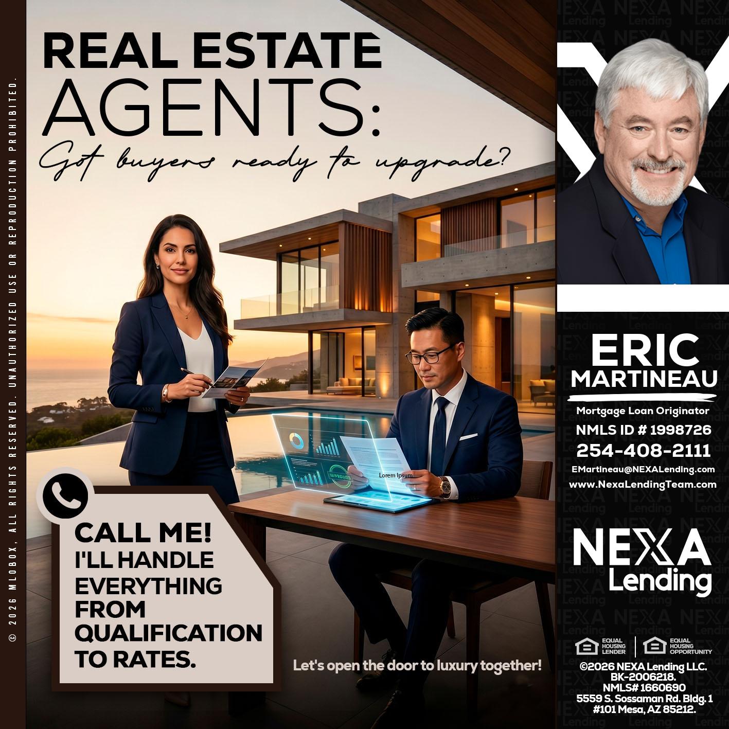 REAL ESTATE AGENTS - Eric Martineau -Mortgage Loan Originator