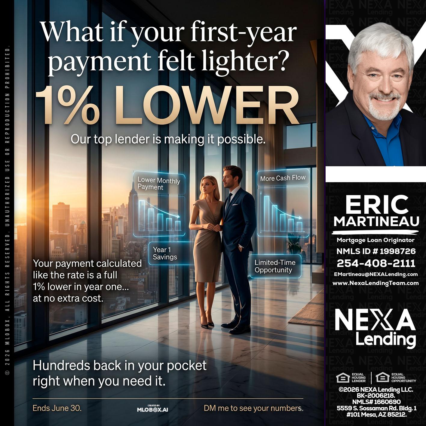 1% LOWER - Eric Martineau -Mortgage Loan Originator